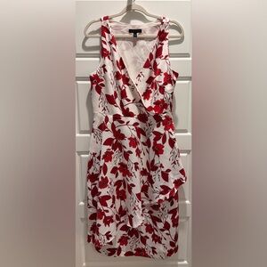 Banana Republic White & Red Floral Dress